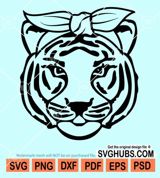 Tiger with bandana svg