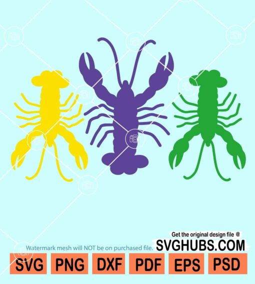 Trio crawfish svg