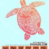 Turtle mandala svg
