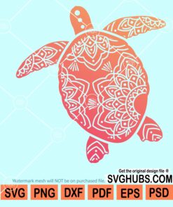 Turtle mandala svg