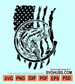US Bass Fishing SVG