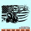 USA Flag Elk Deer svg