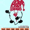 Valentine gnome svg