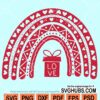 Valentines rainbow svg