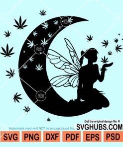 Weed fairly moon svg
