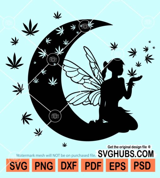 Weed fairly moon svg