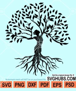 Woman tree SVG file