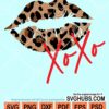 Xoxo leopard lips svg