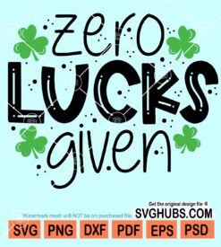 Zero lucks given svg