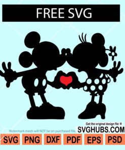 Mickey kissing minnie svg free, Mickey valentine svg free, Disney valentine svg free, free disney svg files