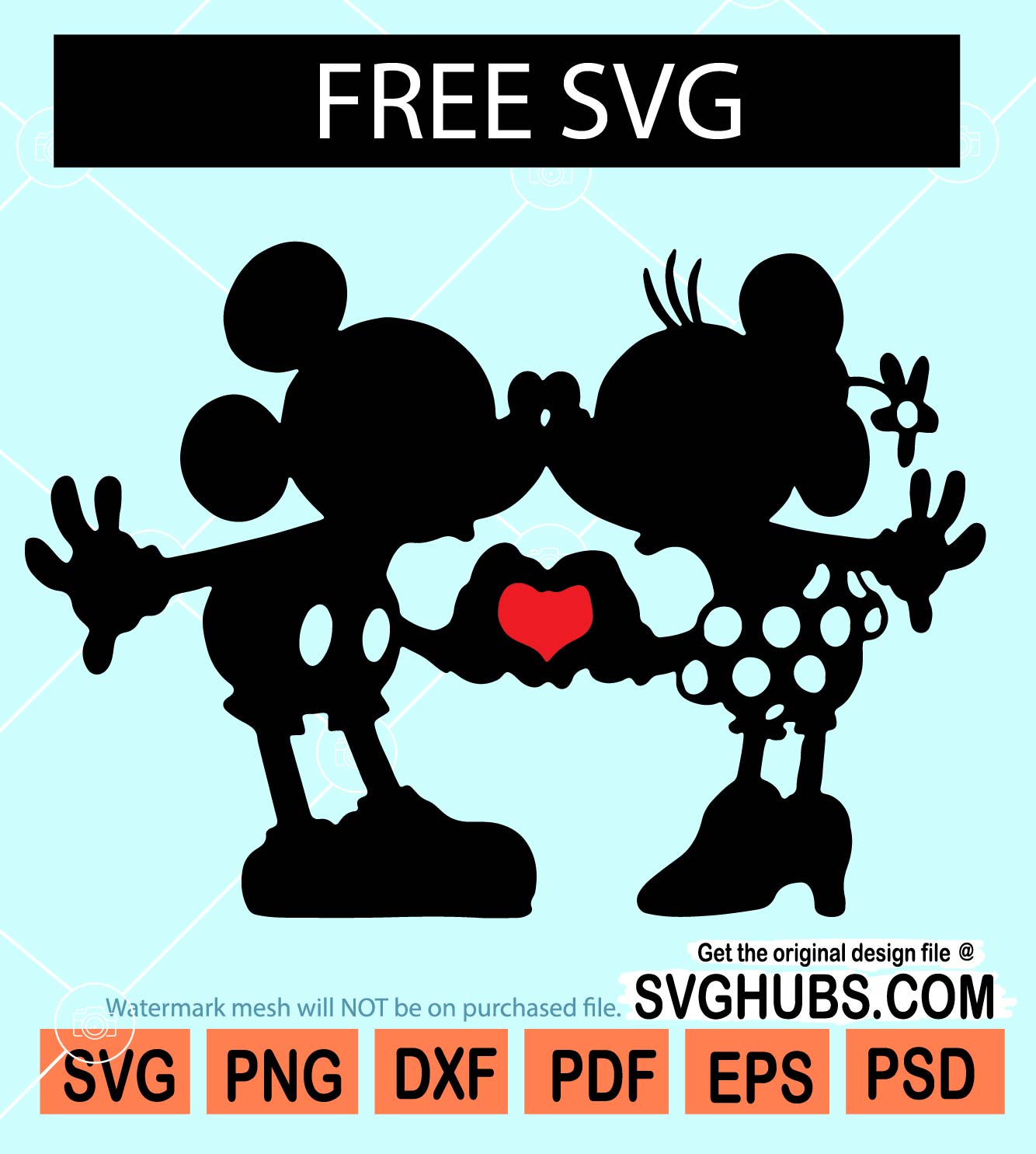 Mickey and Minnie svg,Mickey and Minnie kissing,Valentine's Day,Just Married Anniversary,studio3 Mickey and Minnie kissing in car svg