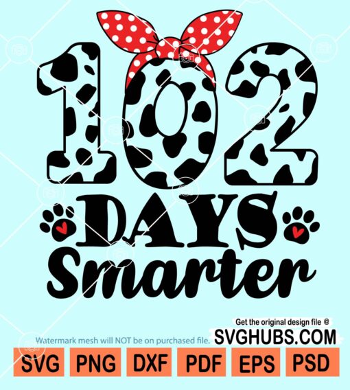 102 Days smarter svg