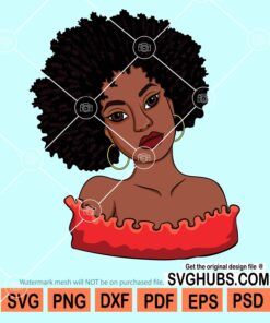 Afro girl svg