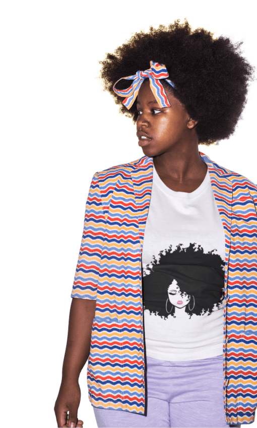 Afro woman face png