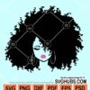 Afro woman face svg