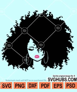 Afro woman face svg