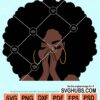 Afro woman praying svg