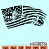 American flag with barbell svg
