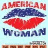 American woman lips svg
