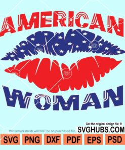 American woman lips svg
