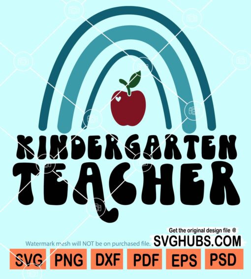 Apple kindergarten teacher svg