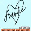 Auntie heart svg