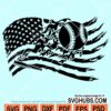 Baseball distressed American flag svg