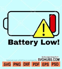Battery low svg