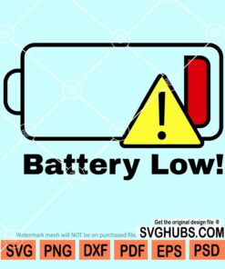Battery low svg
