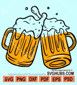 Beer Mugs cheers svg