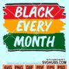 Black every month svg