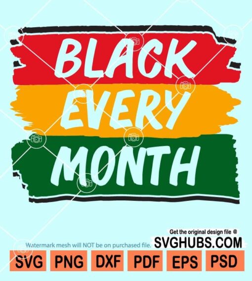 Black every month svg