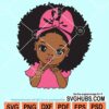 Black peekaboo girl with bandana svg