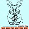 Bunny with easter egg svg