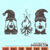 Camping gnome svg