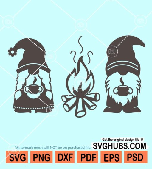 Camping gnome svg