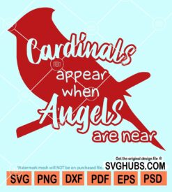 Cardinals appear when the angels are near svg