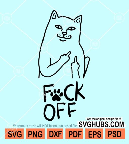 Cat middle finger SVG