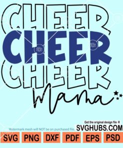 Cheer mama stacked svg