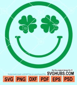 Clover smiley face svg