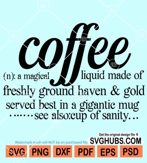 Coffee defination svg