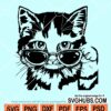 Cool cat with sunglasses svg