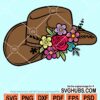 Cowboy hat with flowers svg