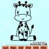 Cute baby giraffe svg