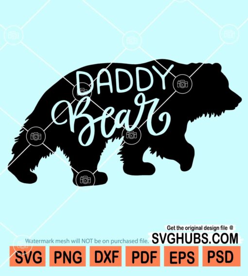 Daddy bear svg