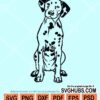 Dalmatian sitting dog svg