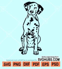 Dalmatian sitting dog svg