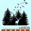 Deer in forest svg