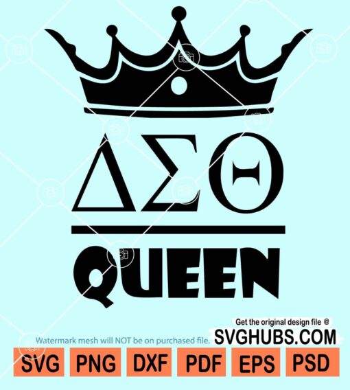 Delta sigma theta queen svg