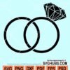 Diamond wedding rings svg